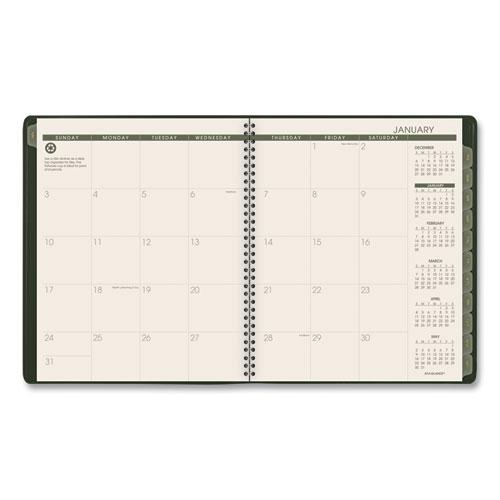 Recycled Monthly Planner, 11 x 9, Green Cover, 13-Month (Jan to Jan): 2024 to 2025. Picture 2