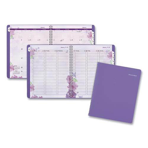 Beautiful Day Weekly/Monthly Planner, Vertical-Column Format, 11 x 8.5, Purple Cover, 13-Month (Jan to Jan): 2024 to 2025. Picture 1