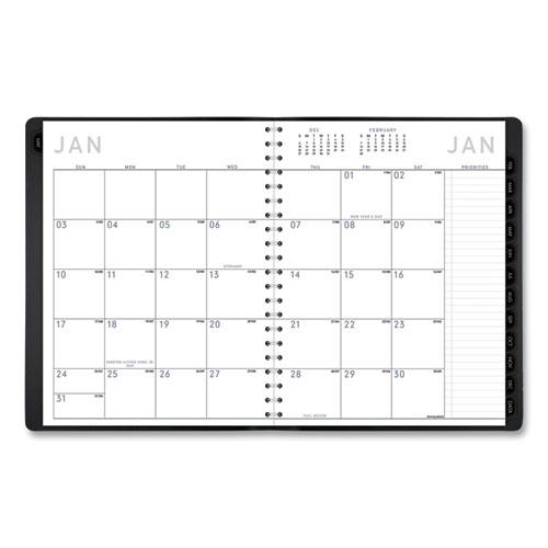 Contemporary Weekly/Monthly Planner, Vertical-Column Format, 11 x 8.25, Black Cover, 12-Month (Jan to Dec): 2024. Picture 3