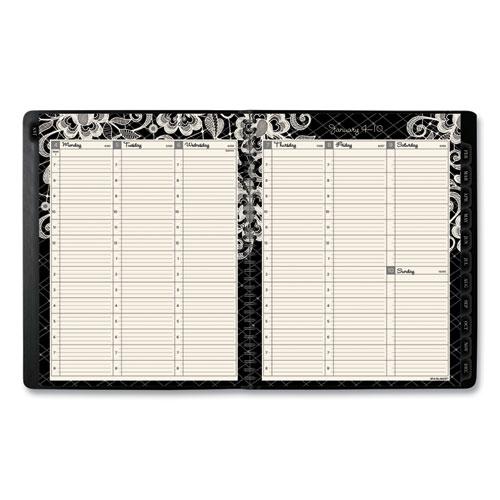 Lacey Weekly Block Format Professional Appointment Book, Lacey Artwork, 11 x 8.5, Black/White, 13-Month (Jan-Jan): 2024-2025. Picture 2