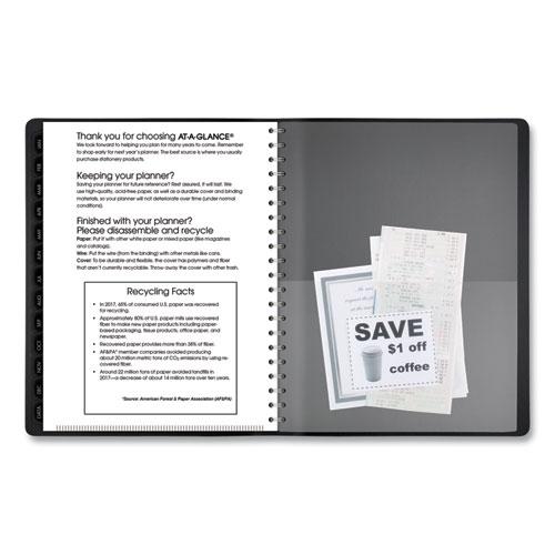 Contemporary Weekly/Monthly Planner, Vertical-Column Format, 11 x 8.25, Black Cover, 12-Month (Jan to Dec): 2024. Picture 11