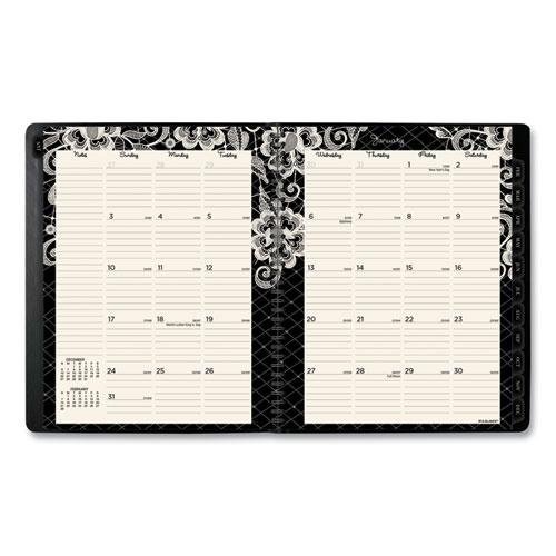 Lacey Weekly Block Format Professional Appointment Book, Lacey Artwork, 11 x 8.5, Black/White, 13-Month (Jan-Jan): 2024-2025. Picture 3