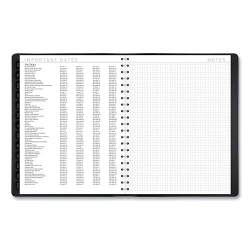 Contemporary Weekly/Monthly Planner, Vertical-Column Format, 11 x 8.25, Black Cover, 12-Month (Jan to Dec): 2024. Picture 7