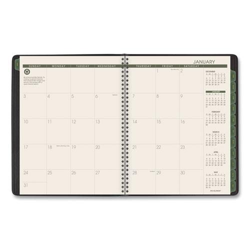 Recycled Weekly Vertical-Column Format Appointment Book, 8.75 x 7, Black Cover, 12-Month (Jan to Dec): 2024. Picture 3