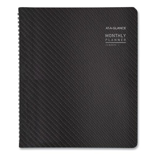 Contemporary Monthly Planner, Premium Paper, 11 x 9, Graphite Cover, 12-Month (Jan to Dec): 2024. Picture 3