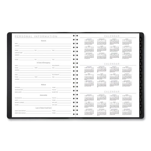 Contemporary Weekly/Monthly Planner, Vertical-Column Format, 11 x 8.25, Black Cover, 12-Month (Jan to Dec): 2024. Picture 10