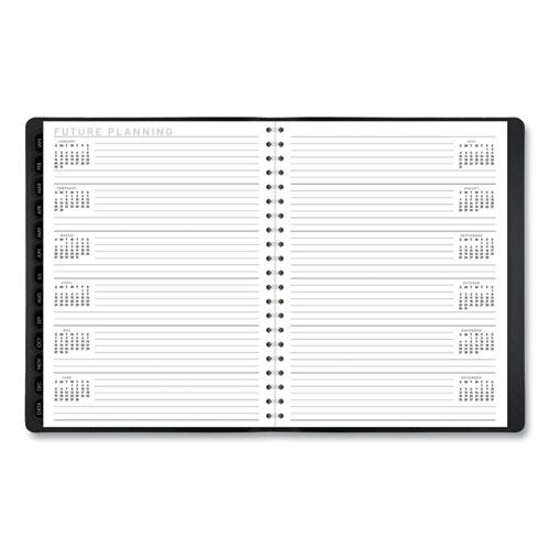 Contemporary Weekly/Monthly Planner, Vertical-Column Format, 11 x 8.25, Black Cover, 12-Month (Jan to Dec): 2024. Picture 6