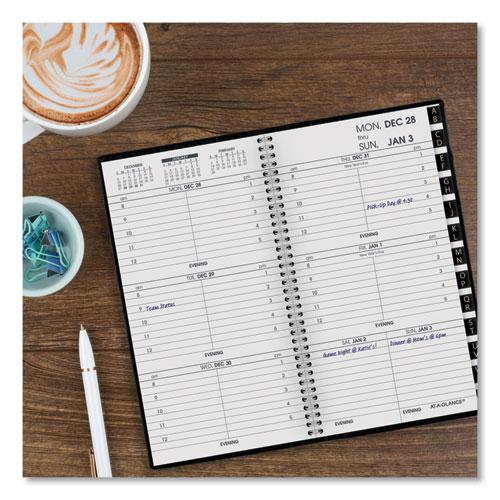 Compact Weekly Appointment Book, 6.25 x 3.25, Black Cover, 12-Month (Jan to Dec): 2022. Picture 5
