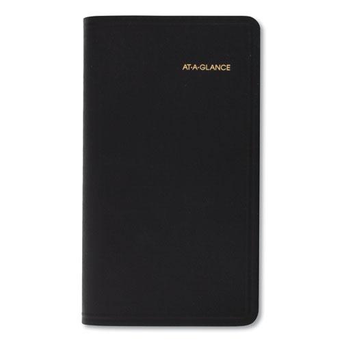 Compact Weekly Appointment Book, 6.25 x 3.25, Black Cover, 12-Month (Jan to Dec): 2022. The main picture.