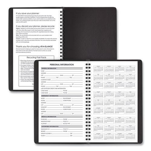 Weekly Block Format Appointment Book Ruled for Hourly Appointments, 8 x 5, Black Cover, 12-Month (Jan to Dec): 2024. Picture 5
