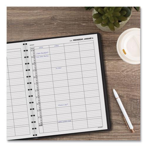 Four-Person Group Daily Appointment Book, 11 x 8, Black Cover, 12-Month (Jan to Dec): 2024. Picture 5