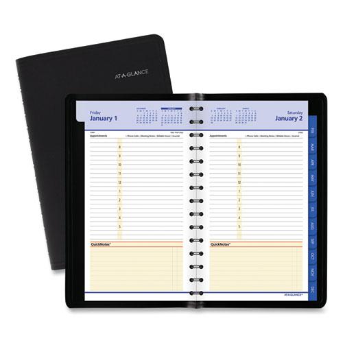 QuickNotes Daily/Monthly Appointment Book, 8.5 x 5.5, Black Cover, 12-Month (Jan to Dec): 2023. Picture 4