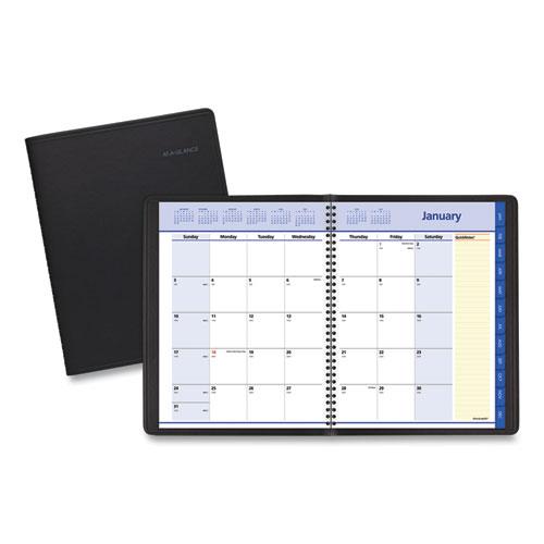 QuickNotes Monthly Planner, 11 x 8.25, Black Cover, 12-Month (Jan to Dec): 2024. Picture 1