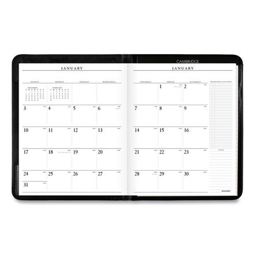 Executive Monthly Padfolio, 11 x 9, Black Cover, 13-Month (Jan to Jan): 2023 to 2024. Picture 2