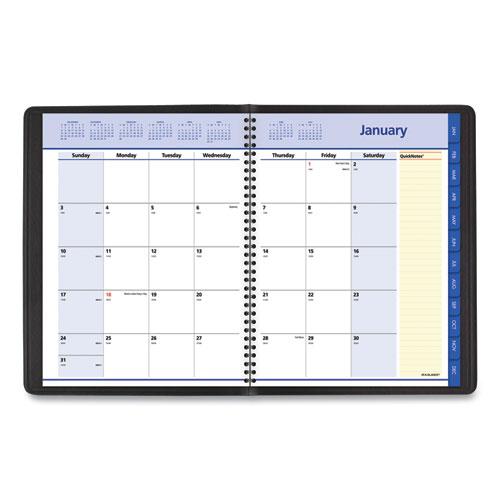 QuickNotes Monthly Planner, 11 x 8.25, Black Cover, 12-Month (Jan to Dec): 2024. Picture 2