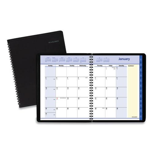 QuickNotes Monthly Planner, 8.75 x 7, Black Cover, 12-Month (Jan to Dec): 2024. Picture 1