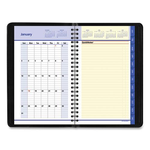 QuickNotes Weekly Block Format Appointment Book, 8.5 x 5.5, Black Cover, 12-Month (Jan to Dec): 2024. Picture 3