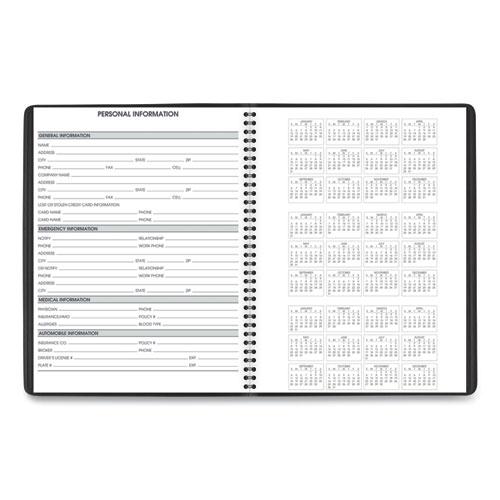 Weekly Appointment Book, 11 x 8.25, Black Cover, 14-Month (July to Aug): 2024 to 2025. Picture 5