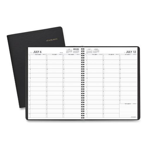 Weekly Appointment Book, 11 x 8.25, Black Cover, 14-Month (July to Aug): 2024 to 2025. Picture 1
