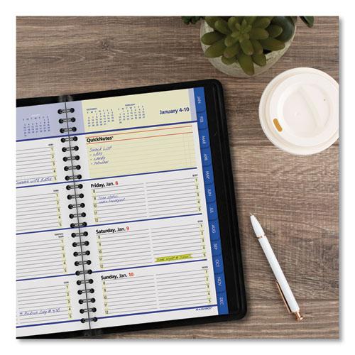 QuickNotes Weekly Block Format Appointment Book, 8.5 x 5.5, Black Cover, 12-Month (Jan to Dec): 2024. Picture 7