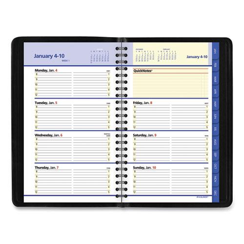 QuickNotes Weekly Block Format Appointment Book, 8.5 x 5.5, Black Cover, 12-Month (Jan to Dec): 2024. Picture 2