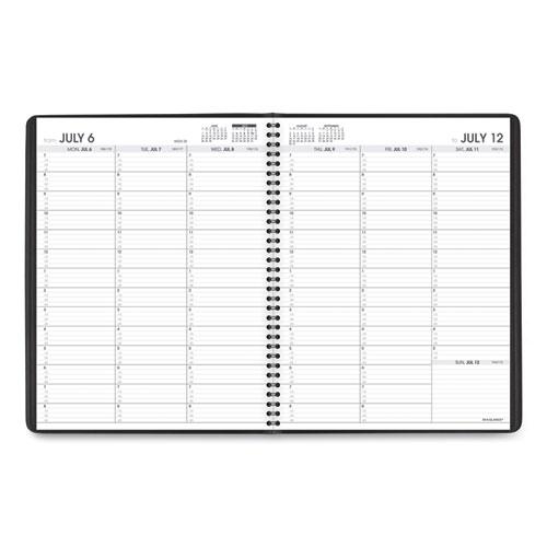 Weekly Appointment Book, 11 x 8.25, Black Cover, 14-Month (July to Aug): 2024 to 2025. Picture 2