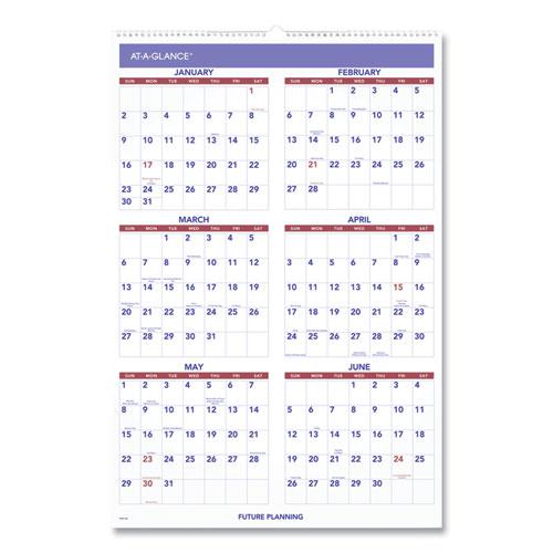 Monthly Wall Calendar with Ruled Daily Blocks, 20 x 30, White Sheets, 12-Month (Jan to Dec): 2024. Picture 2