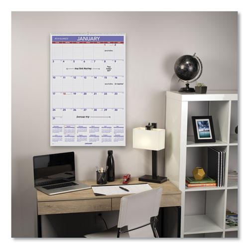 Monthly Wall Calendar with Ruled Daily Blocks, 20 x 30, White Sheets, 12-Month (Jan to Dec): 2024. Picture 4