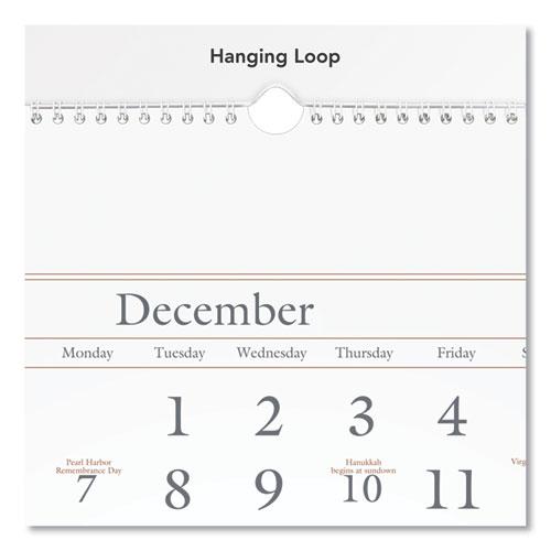 Three-Month Reference Wall Calendar, 12 x 27, White Sheets, 15-Month (Dec to Feb): 2023 to 2025. Picture 2