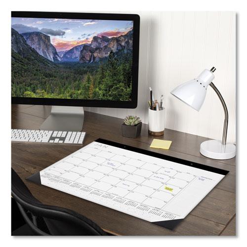 Contemporary Monthly Desk Pad, 22 x 17, White Sheets, Black Binding/Corners,12-Month (Jan to Dec): 2022. Picture 5
