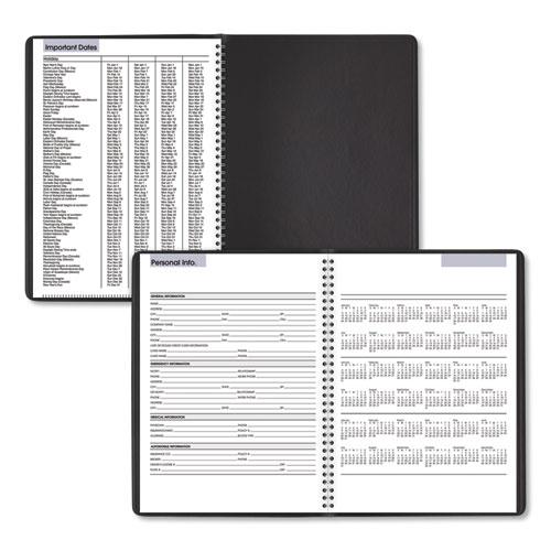 DayMinder Weekly Appointment Book, Vertical-Column Format, 11 x 8, Black Cover, 12-Month (Jan to Dec): 2024. Picture 4