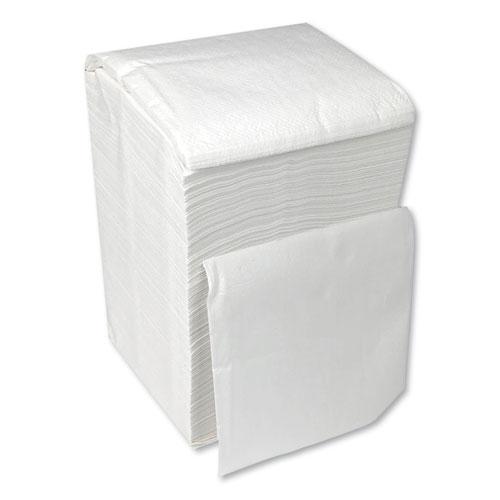 Cocktail Napkins, 1-Ply, 9w x 9d, White, 500/Pack, 8 Packs/Carton. Picture 2
