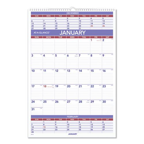 Three-Month Wall Calendar, 15.5 x 22.75, White Sheets, 12-Month (Jan to Dec): 2024. Picture 1