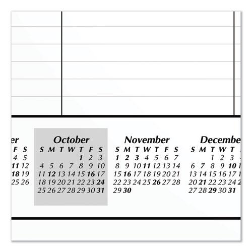 Academic Year Ruled Desk Pad, 21.75 x 17, White Sheets, Black Binding, Black Corners, 16-Month (Sept to Dec): 2024 to 2025. Picture 4