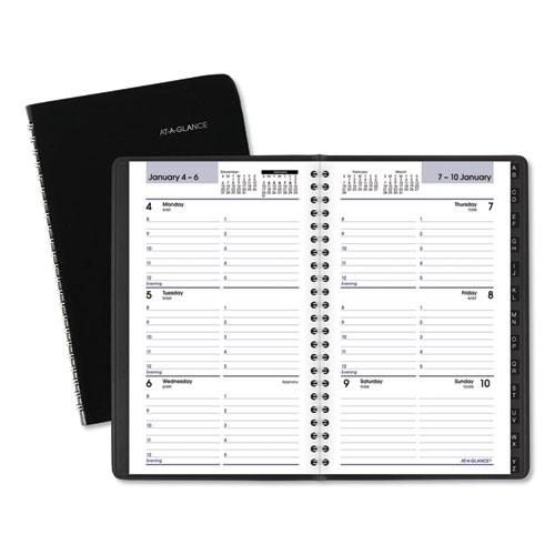 DayMinder Block Format Weekly Appointment Book, Tabbed Telephone/Add Section, 8.5 x 5.5, Black, 12-Month (Jan-Dec): 2023. Picture 3