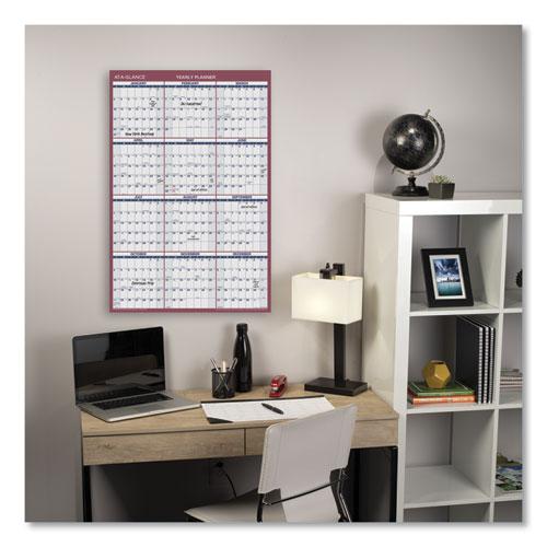 Vertical/Horizontal Wall Calendar, 24 x 36, White/Blue/Red Sheets, 12-Month (Jan to Dec): 2024. Picture 4