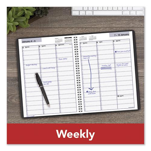 DayMinder Weekly Appointment Book, Vertical-Column Format, 11 x 8, Black Cover, 12-Month (Jan to Dec): 2024. Picture 6