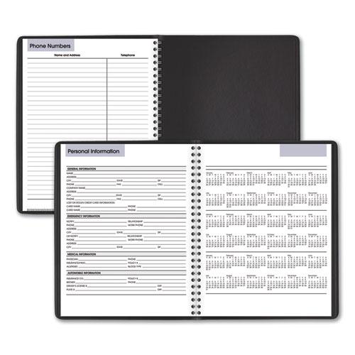 DayMinder Weekly Planner, Vertical-Column Format, 8.75 x 7, Black Cover, 12-Month (Jan to Dec): 2023. Picture 4