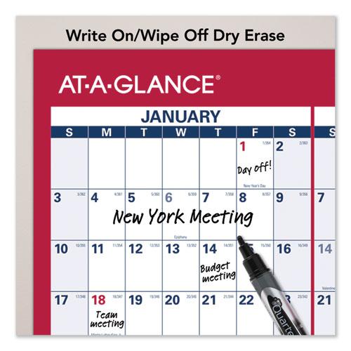 Erasable Vertical/Horizontal Wall Planner, 24 x 36, White/Blue/Red Sheets, 12-Month (Jan to Dec): 2024. Picture 4