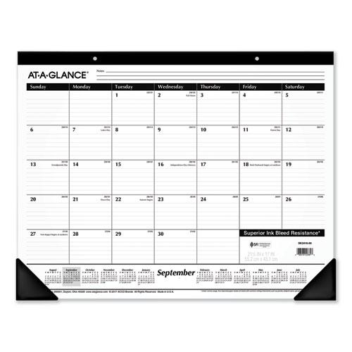 Academic Year Ruled Desk Pad, 21.75 x 17, White Sheets, Black Binding, Black Corners, 16-Month (Sept to Dec): 2024 to 2025. Picture 5