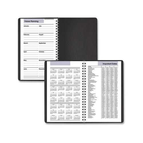 DayMinder Daily Appointment Book, 8.5 x 5.5, Black Cover, 12-Month (Jan to Dec): 2024. Picture 4