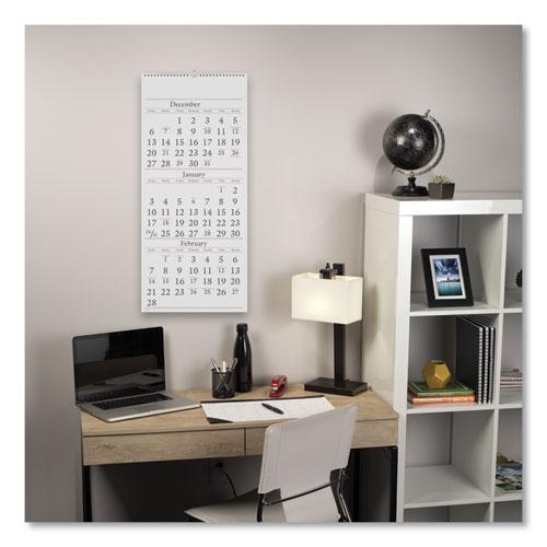 Three-Month Reference Wall Calendar, 12 x 27, White Sheets, 15-Month (Dec to Feb): 2023 to 2025. Picture 3