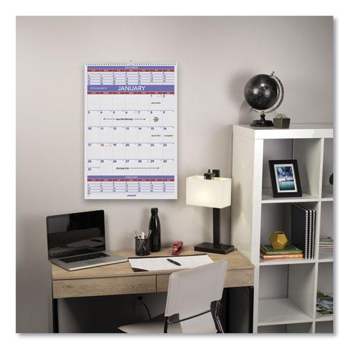 Three-Month Wall Calendar, 15.5 x 22.75, White Sheets, 12-Month (Jan to Dec): 2024. Picture 4
