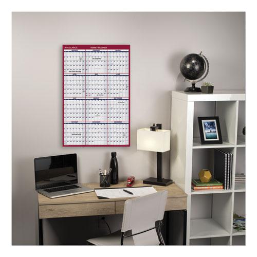 Erasable Vertical/Horizontal Wall Planner, 24 x 36, White/Blue/Red Sheets, 12-Month (Jan to Dec): 2024. Picture 5