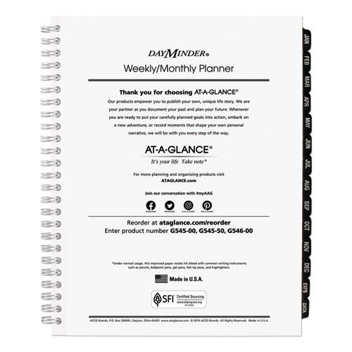 DayMinder Executive Weekly/Monthly Refill, 8.75 x 7, White Sheets, 12-Month (Jan to Dec): 2024. Picture 2