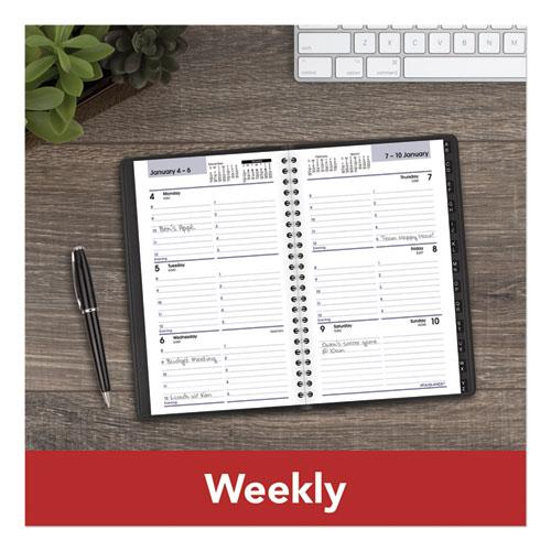 DayMinder Block Format Weekly Appointment Book, Tabbed Telephone/Add Section, 8.5 x 5.5, Black, 12-Month (Jan-Dec): 2023. Picture 6