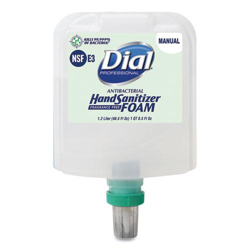 Antibacterial Foaming Hand Sanitizer Refill for Dial 1700 Dispenser, 1.2 L Refill, Fragrance-Free, 3/Carton. Picture 1