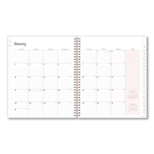 Joselyn Monthly Wirebound Planner, Joselyn Floral Artwork, 10 x 8, Pink/Peach/Black Cover, 12-Month (Jan to Dec): 2023. Picture 2