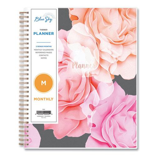 Joselyn Monthly Wirebound Planner, Joselyn Floral Artwork, 10 x 8, Pink/Peach/Black Cover, 12-Month (Jan to Dec): 2023. Picture 3