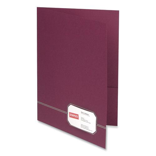Monogram Series Business Portfolio, 0.5" Capacity, 11 x 8.5, Burgundy with Embossed Gold Foil Accents, 4/Pack. Picture 1